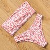 Image of Floral Bikini Set Sexy Bandeau Swimwear Women Mixed Size Swimsuit Free Match Upper Bikini Halter Bathing Suit Beachwear Printed