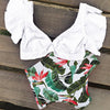 Image of Floral Ruffled Hem Bikini Set Women Flora V-neck High-waisted Two Piece Swimsuit 2018 Girl Beach Bathing Suit Swimwear Biquinis