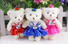 Image of For Christmas Gift NEW 12CM 10pcs/lot pp cotton kid toys plush doll mini small teddy bear flower bouquets bear for wedding