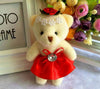 Image of For Christmas Gift NEW 12CM 10pcs/lot pp cotton kid toys plush doll mini small teddy bear flower bouquets bear for wedding