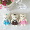 Image of For Christmas Gift NEW 12CM 10pcs/lot pp cotton kid toys plush doll mini small teddy bear flower bouquets bear for wedding