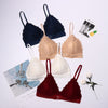 Image of French Style Bralette Seamless Deep V Lace Girl Women Bra Wireless Thin Underwear Sexy Lingerie Soft Bras For Women Girl Hot