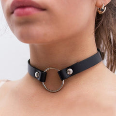 Fullyoung Leather Harness Harajuku Dress Set Bust Garters Sexy Lingerie Belt Erotic Metal O-ring Soft PU Leather Choker Hot Sell