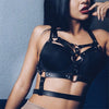 Image of Fullyoung Sexy Leather Harness Women Rave punk Bra goth Suspenders naughty Straps Erotic Bondage Garter stocking Belt Straps