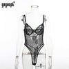 Image of Gagaopt 2019 Spring 16 Colors Lace Bodysuit Women Floral Embroidery Bow Tie Hollow Out Sexy Bodysuit Jumpsuit Overalls Party