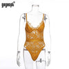 Image of Gagaopt 2019 Summer Lace Bodysuit Women Hollow Out Bodycon Sexy Bodysuit Jumpsuit Overalls Streetwear
