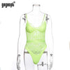 Image of Gagaopt 2019 Summer Lace Bodysuit Women Hollow Out Bodycon Sexy Bodysuit Jumpsuit Overalls Streetwear