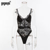 Image of Gagaopt 2019 Summer Lace Bodysuit Women Hollow Out Bodycon Sexy Bodysuit Jumpsuit Overalls Streetwear