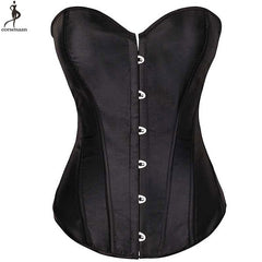 Gorset Simple Elegant Corset Satin Overbust Bustier Plus Size Sexy Clothing Femme 6XL Korsett For Women Boned Corpetto Minceur