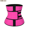 Image of HEXIN Abdominal Belt High Compression Zipper Plus Size Latex Waist Cincher Corset Underbust Body Fajas Sweat Waist Trainer
