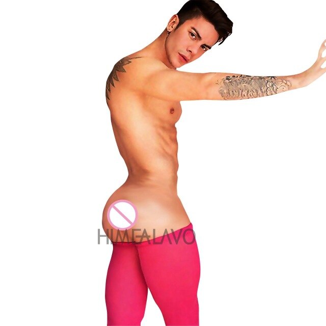 HIMEALAVO hot Sexy Gay Men's bodystocking Opaque Nylon Thigh High Stockings Male stockings 11 colors