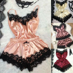 HOT Womens Silk Satin Robe Kimono Robe Short Bathrobe Sexy Lingerie Sleepwear Summer sling silky comfortable pajamas sleep pants