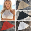 Image of Handmade Crochet Bikini Top Bra Women Sexy Swimwear Tops Halter Knitted Swimsuit Brazilian Bikinis 2019 mujer Bathing Suit Hot