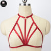 Image of Harness Garter Belt Red Elastic Goth Lingerie Cage Suspender Belt Bondage Harness Sexy Wedding Garter Fetish Leg Stockings Belt