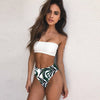 Image of High Leg Bandeau bikini set Swimwear female two pieces swimsuit High Waist Bikini Women Bathing Suit biquini