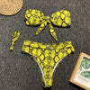 Image of High Waist Bikini Set 2019 New Leopard Swimsuit Women Two Piece Bandeau Waisted Bathing Suits Swim Halter Swimwear for Women