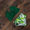 Image of High Waist Bikini Swimwear Women Swimsuit High Neck Push Up Bikini Set Print Bandage Biquni Bathing Suit Beach Wear Swimming