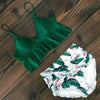 Image of High Waist Bikini Swimwear Women Swimsuit High Neck Push Up Bikini Set Print Bandage Biquni Bathing Suit Beach Wear Swimming