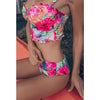 Image of High Waist Swimwear Women Swimsuit 2020 Bikini Bandage Bikinis Set Padded Bathing Suit New Leaf Print Biquini Maillot de bain
