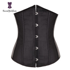 High quality metal busk clips wholesale underbust waist corset slimming waist cinchers lacing bondage satin corsets 28335#