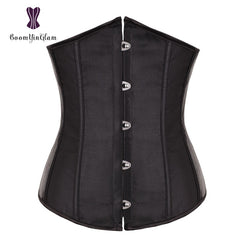High quality metal busk clips wholesale underbust waist corset slimming waist cinchers lacing bondage satin corsets 28335#