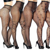 Image of Hirigin Women's Pantyhose Tights Fishnet  Mesh Stockings Underwear Lace Sheer Plus Size