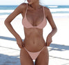 Image of Hot Sexy Bikini Set Two Piece Swimsuit Bikinis Swimwear Women Solid Biquini Popular Female Swimming Suit Beachwear Bathing Suit