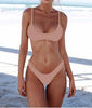 Image of Hot Sexy Bikini Set Two Piece Swimsuit Bikinis Swimwear Women Solid Biquini Popular Female Swimming Suit Beachwear Bathing Suit