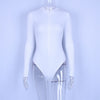 Image of Hugcitar ribbed knit long sleeve zipper high neck bodycon sexy body 2019 autumn winter women fashion club bodysuit