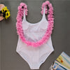 Image of Imayio One piece swimsuit women sex Halter Solid bathing suit 3colors  ruffle swimwear 2019 free shipping