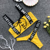 Image of In-X Sexy Brazilian bikini sets 2020 Push up sports swimwear women Lace up thong swimsuit female Bandeau bathing suit beach wear