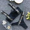 Image of In-X Sexy Brazilian bikini sets 2020 Push up sports swimwear women Lace up thong swimsuit female Bandeau bathing suit beach wear