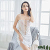 Image of Inplusni babydoll high-grade sexy condole nightgown high elastic satin lace appeal sleepwear 2019 fashion women pyjama nightwear