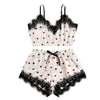 Image of JAYCOSIN Women Hot Fashion Women Sexy Corset Lace Satin Camisole Pajamas Bowknot Bra Set Lady Casual Sleepwear Underwear Suit