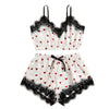 Image of JAYCOSIN Women Hot Fashion Women Sexy Corset Lace Satin Camisole Pajamas Bowknot Bra Set Lady Casual Sleepwear Underwear Suit