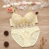 Image of Japanese lingerie set thin embroidery push up bra set sexy lace underwear set Floral bras for women bra and panty set bh
