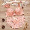 Image of Japanese lingerie set thin embroidery push up bra set sexy lace underwear set Floral bras for women bra and panty set bh
