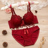 Image of Japanese lingerie set thin embroidery push up bra set sexy lace underwear set Floral bras for women bra and panty set bh
