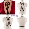 Image of Jartiyer Sexy Ladies Women Body Harness Bra Fetish Chest Bondage Lingerie Erotic Cage Bra Gothic Garter Sword Belt Suspenders