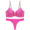 Image of Julexy New 2019 Sexy Lace Women bra set thong hollow out Underwear Panty Set  intimante Bra brief lingerie set
