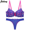 Image of Julexy New 2019 Sexy Lace Women bra set thong hollow out Underwear Panty Set  intimante Bra brief lingerie set
