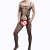 Image of KWAN.Z male sexy lingerie transparent open crotch bodystocking men's catsuit sexy body all wrapped hot erotic underwear bodysuit