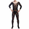 Image of KWAN.Z male sexy lingerie transparent open crotch bodystocking men's catsuit sexy body all wrapped hot erotic underwear bodysuit