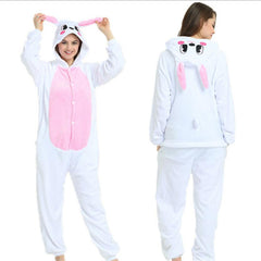 Kigurumi Rabbit Pajamas Adults Stitch Onesie Women Pink Panther Pijama Mono Mujer Anime Lingerie Romper Unicorn Dinosaur Lemur