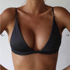 Image of LASPERAL Sexy Women Cute Girl Set Push Up U Ultrathin Padded Bandage Bikini Top Swimwear 2019 Swimsuit Solid Beachwear Top Bra