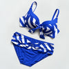 Image of LEBESI 2017 Summer New Striped Swimwear Big Plus Size Bikini DEFG Cup High Waist Push Up Sexy Female Underwire Woman Swimsuit
