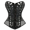 Image of Lace Corset Sexy Bustier Mesh Corselet Summer Underwear Clothing Black White Lingerie G-string Slimming Party Outfits S-2XL