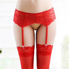Lace Garter Belt For Women Solid Black White Bridal Jacquard Stocking Suspender Belt Sexy Lingerie Garters Belt for Stockings