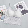 Image of Lace Top Camisole Women Lingerie Sexy Eyelashes Lace Beauty Back Padded Hollow Out Bottoming Camisole
