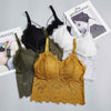 Image of Lace Top Camisole Women Lingerie Sexy Eyelashes Lace Beauty Back Padded Hollow Out Bottoming Camisole